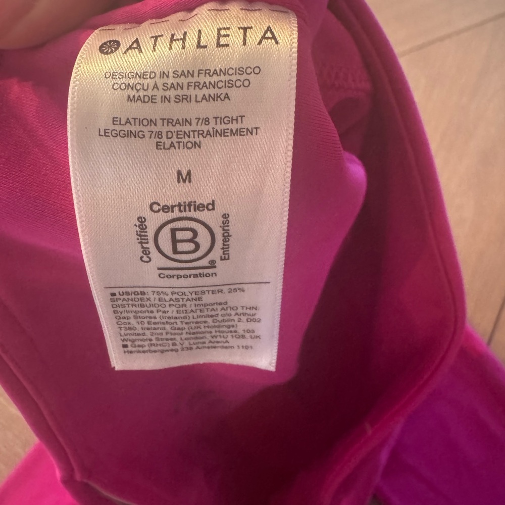 Athleta Hot Pink Elation Train Tights - Picture 5 of 12